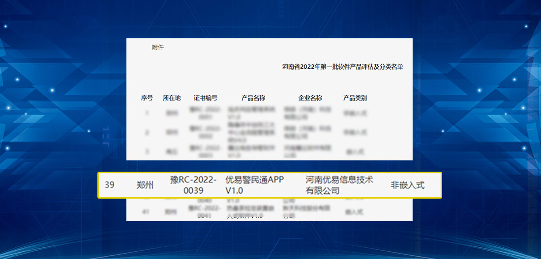 优易信息通过软件产品评估